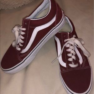 Burgundy Vans